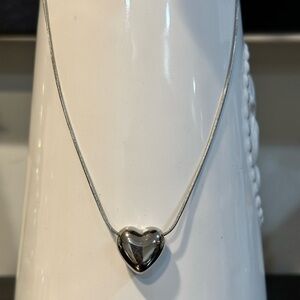 Silver Heart Pendant Necklace